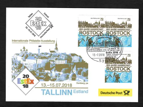 Bund 2018: Rostock - EstEx, Tallinn, Estland, Briefmarkenausstellung