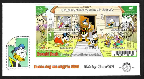 Niederlande 2022: Donald Duck, Dagobert Duck, Disney, FDC