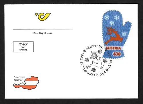 Österreich 2021: Fäustling, FDC