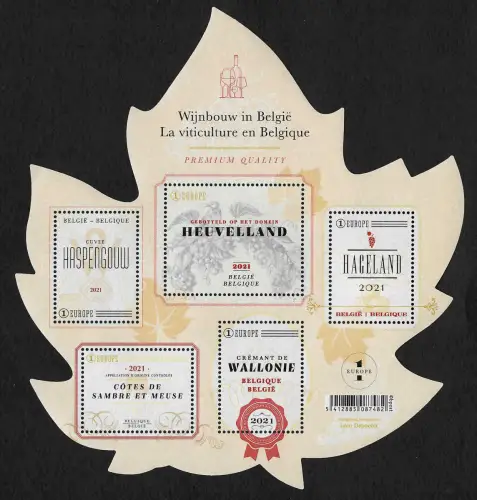 Belgien 2021: Die Weinkultur in Belgien, Cremant de Wallonie, Heuvelland, mnh