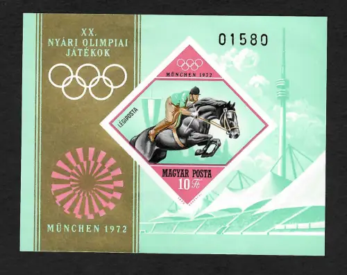 Ungarn 1972: München Olympische Spiele, Block #91B, postfrisch