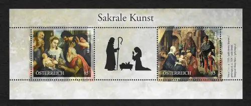 Österreich 2021: Sakrale Kunst 2, Block, postfrisch