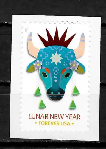 USA Forever 2021: Lunar New Year, Jahr des Ochsens, postfrisch