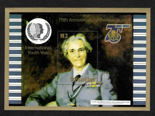 Lesotho 1985: 75th Anniversary of the Girl Guides, International Youth Year, **