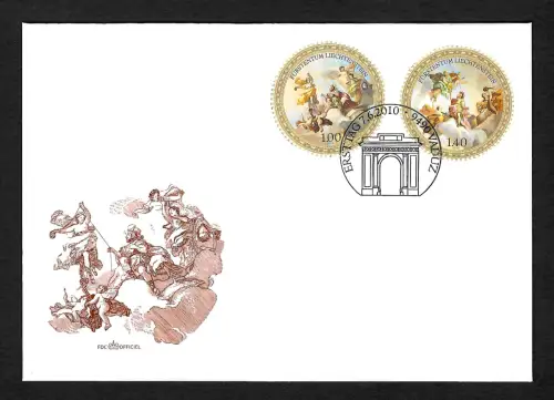Liechtenstein 2010: Fürstliche Schätze, Gemälde, FDC