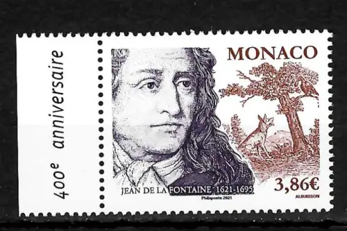 Monaco 2021: Jean de la Fonaine, postfrisch