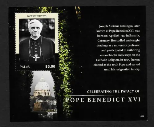 Palau 2015: Papst Benedict XVI, postfrisch