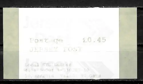 Jersey 2013: Jersey Post Logo matt, Automatenmarke, postfrisch