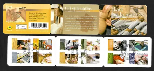 Frankreich 2015: L'art et la matière, Markenheft gestempelt