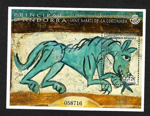 Andorra spanisch 2015:  Sant Marti de la Cortinada, block, postfrisch