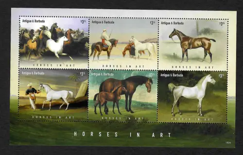 Antigua&Barbuda 2016: Horses in Art, postfrisch - Pferde in der Kunst