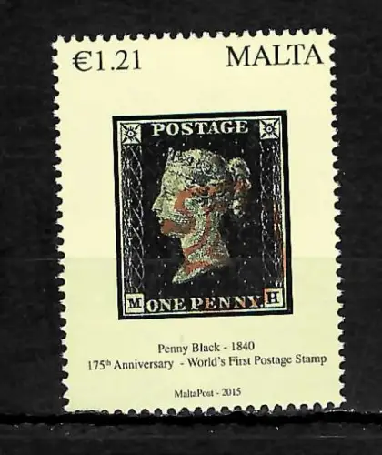 Malta 2015: Penny Black, 175th Anniversary, postfrisch