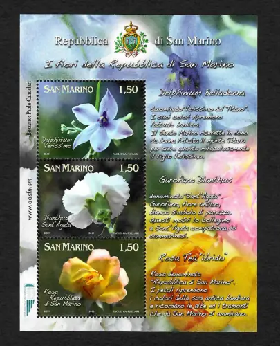 San Marino 2011: I fiori della Repubblica di San Marino, postfrisch