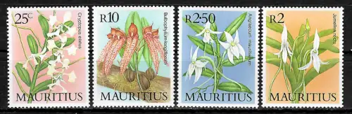 Mauritius: Pflanzen: Cryptopus elatus, Angraecum mauritianum, ... postfrisch