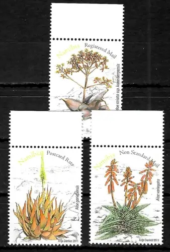 Namibia 2011: Pflanzen Aloe gariepensis, Aloe variegata, ... postfrisch