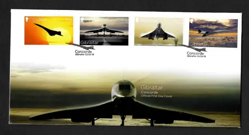 Gibraltar 2019: Flugzeug Concorde, FDC