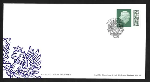 GB 2023: Portrait König Charles III, FDC