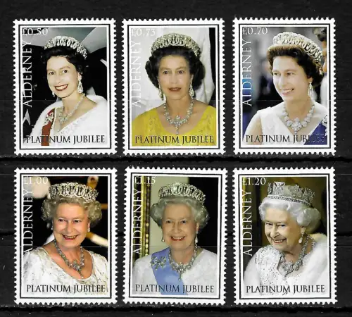 Alderney 2022: the Queen's Platinum Jubilee 2022, postfrisch