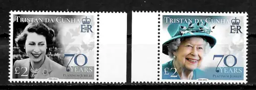 Tristan da Cunha 2022: the Queen's Platinum Jubilee 2022, postfrisch