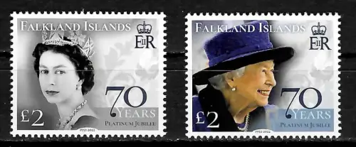 Falkland Islands 2022: the Queen's Platinum Jubilee 2022 postfrisch