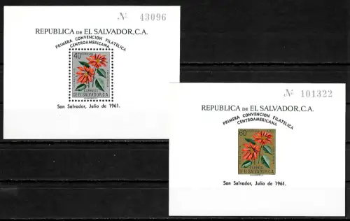 El Salvador 1961: Primera Convencion Filatelica Centroamerikana, postfrisch