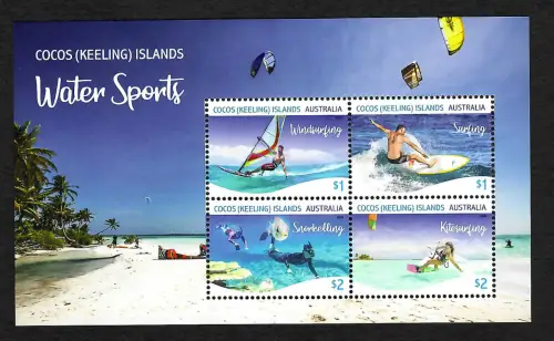 Cocos Inseln - Australien 2019: Water sports, postfrisch