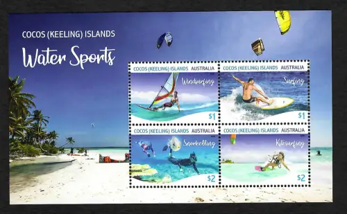Cocos Inseln - Australien 2019: Water sports, postfrisch
