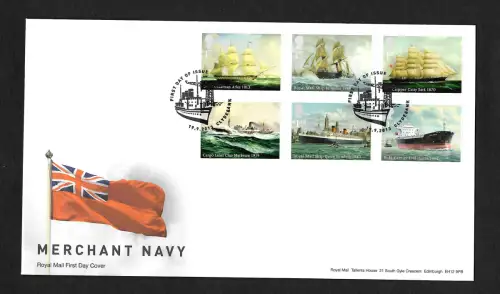 GB 2013: Merchant Navy, Schiffe, FDC