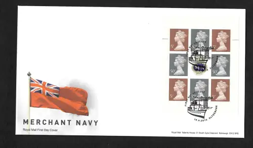 GB 2013: Merchant Navy, Britische Handelsmarine, FDC