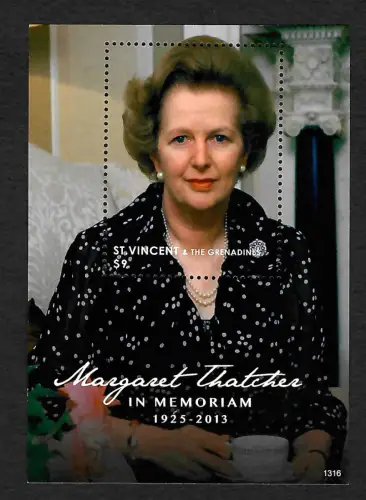 St. Vincent 2013: Margaret Thatcher, in memoriam, mnh **