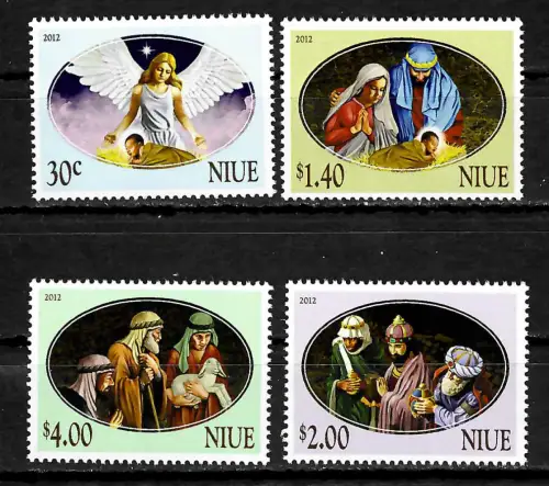 Niue 2012: Christmas, 4x stamps, mnh