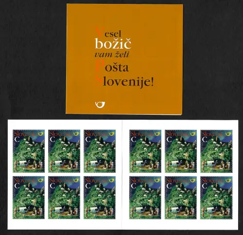 Slowenien 2012: Weihnachten Markenheft, #976C Markenheft, postfrisch