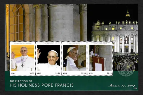 Nevis 2013: His Holiness Pope Francis, Papst Francisco, postfrisch