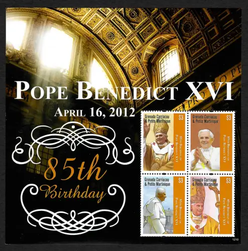 Grenada 2012: Pope Bendedict XVI, postfrisch