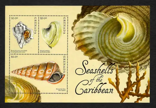 Grenada 2013: Seashells of the Caribbean, postfrisch