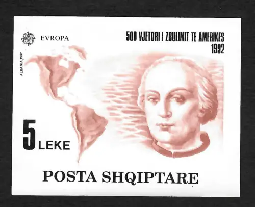 Albanien 1992: 500 Jahre Entdeckung Amerika, # 97, postfrisch