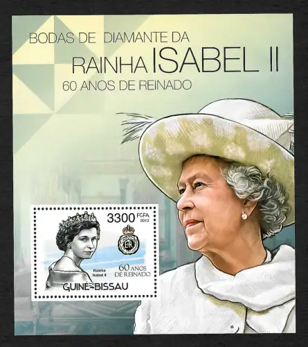 Guinea-Bissau 2012: Rainha Isabel II, 60 anos de reinado, postfrisch