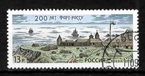 Russland 2012: 200 Jahr Fort Ross, gestempelt