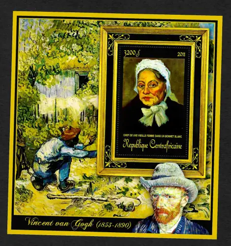 Zentralafrika 2011: Vincent van Gogh, chef deune vielle Femme, postfrisch