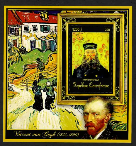 Zentralafrika 2011: Vincent van Gogh, Joseph Etienne Roulin, postfrisch