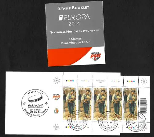 Malta 2014: 10 Jahre Beitritt zur EU, Markenheft gestempelt