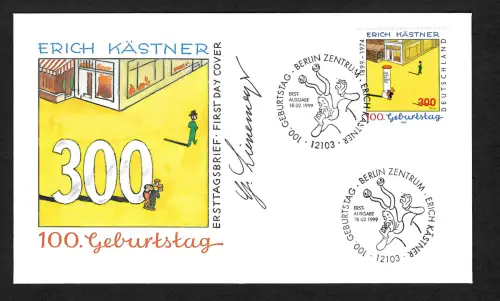 Bund 1999: 100. Geburtstag Erich Kästner, FDC