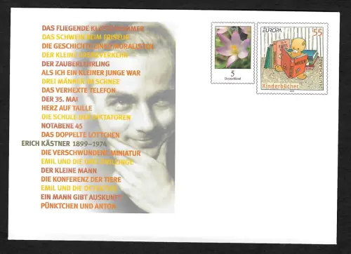 Bund 2010: 40. Todestag von Erich Kästner, Sonderganzsache ungebraucht