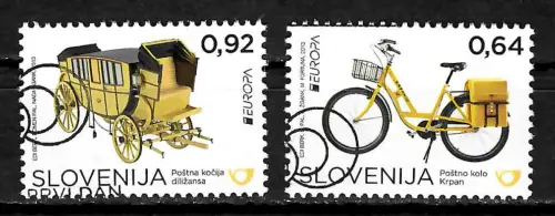 Slowenien 2013: EUROPA Postfahrzeuge, #992-993, gestempelt
