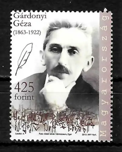Ungarn 2013: 150. Geburtstag Gárdonyi Géza, #5644, postfrisch