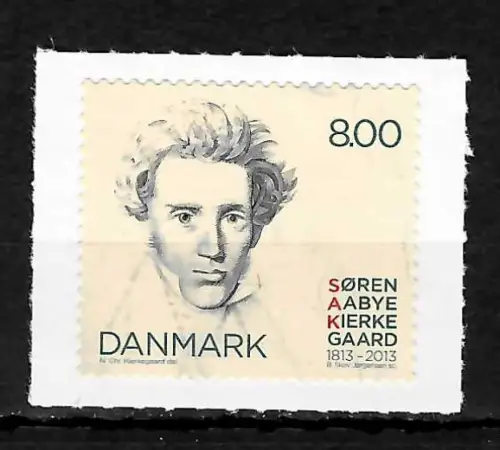 Dänemark 2013: 200. Geburtstag von Soeren Kierkegaard, postfrisch