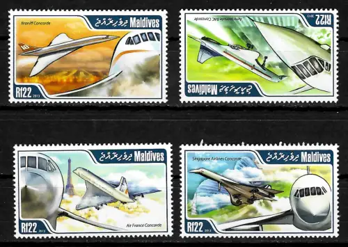 Malediven 2013: Concorde, #5013-5016, postfrisch