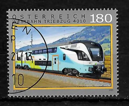 Österreich 2021: Westbahn Triebzug 4010, gestempelt