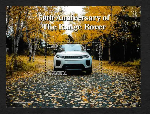 Gambia 2021: 50th Anniveresary of the Range Rover, mnh