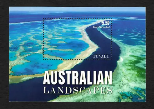 Tuvalu 2021: Australian Landscapes, postfrisch